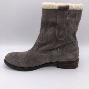 Sole Society Verona Bootie Gray Faux Shearling New